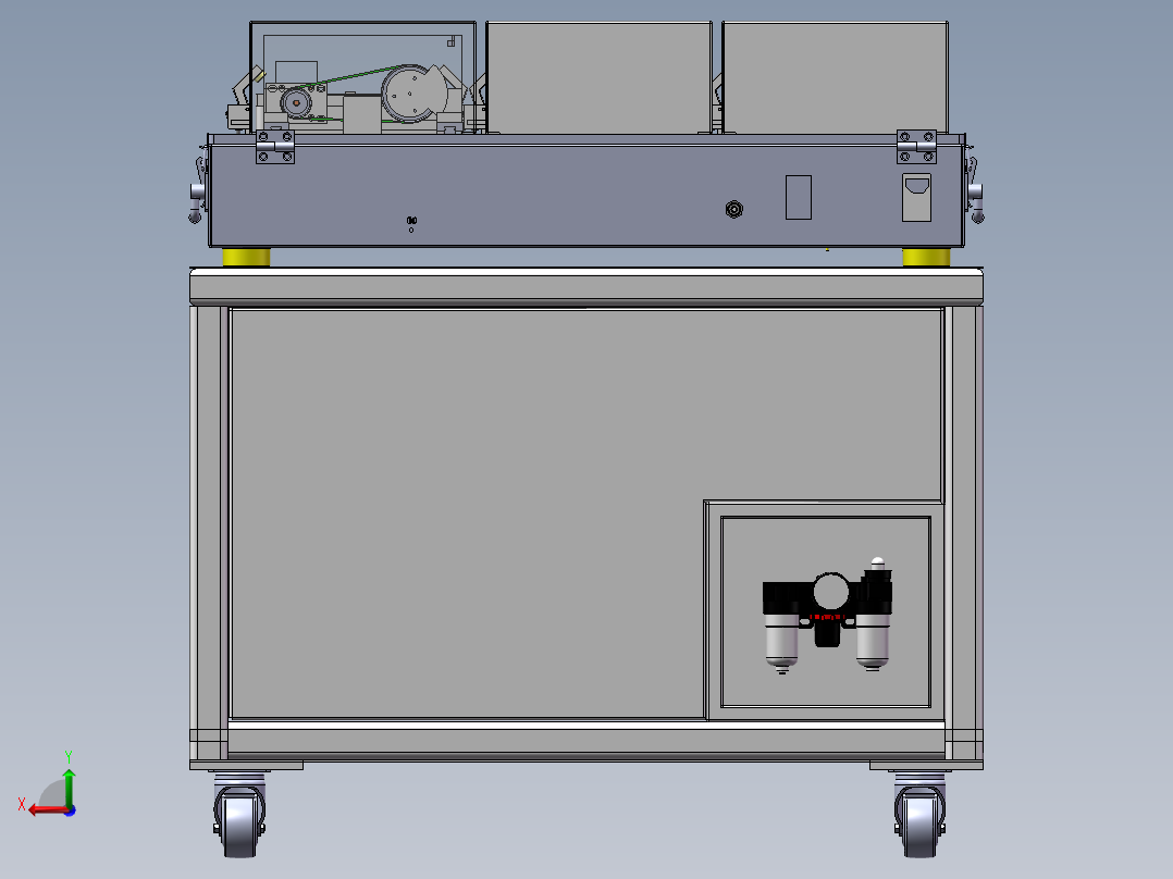 OPASS TEST3C行业治具sw19可编辑后视图