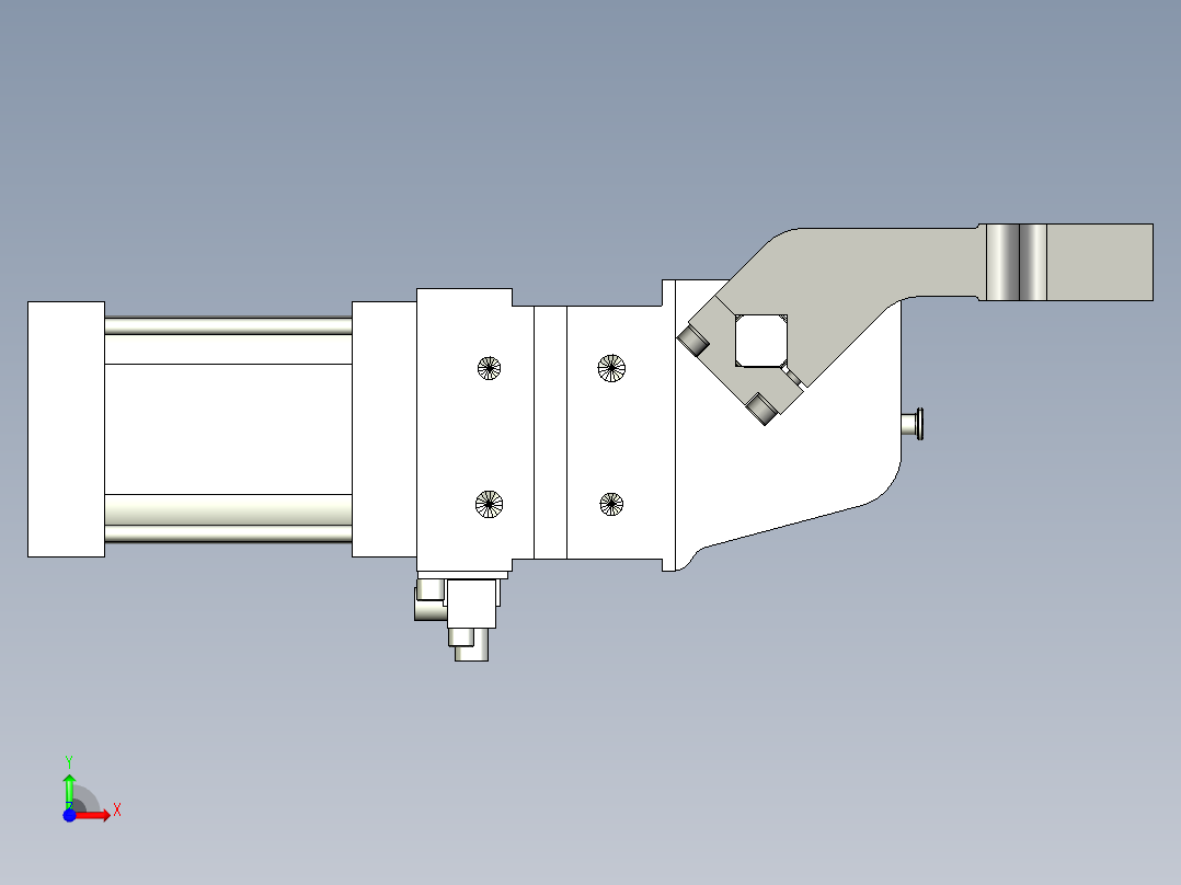 德克斯TUNKERS气缸数模V2_50_1_A11_T12_135_GRAD_TUENKERS前视图
