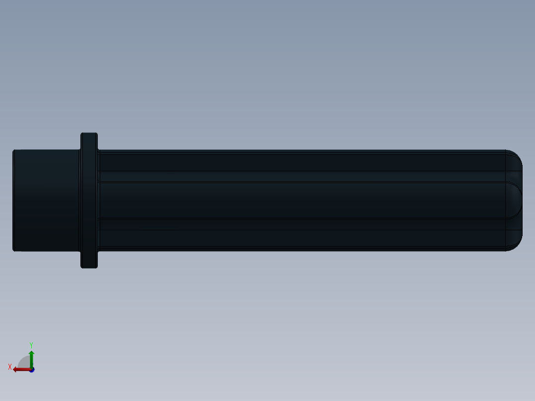 乐高机械组车桥-6587 Black Technic Axle 3 with Stud.SLDPRT后视图