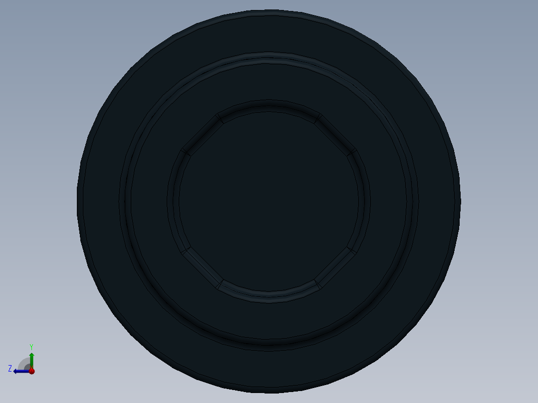 乐高机械组车桥-6587 Black Technic Axle 3 with Stud.SLDPRT右视图