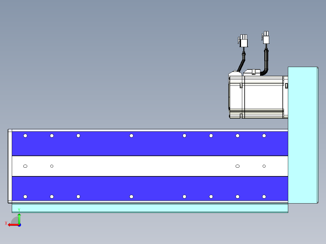 威洛博VC丝杆传动-无尘环境VC14-Lxx-C-S250-BR-ZP75-C3后视图