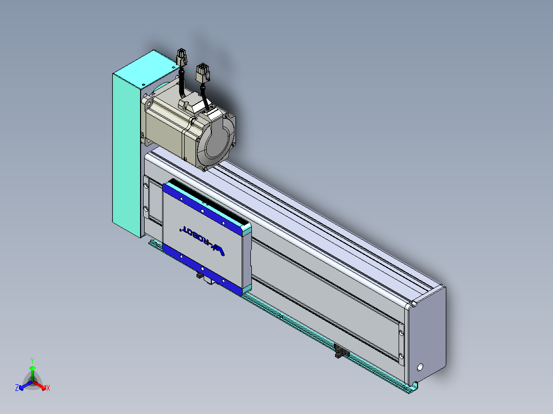 威洛博VC丝杆传动-无尘环境VC14-Lxx-C-S250-BR-ZP75-C3正等轴测图