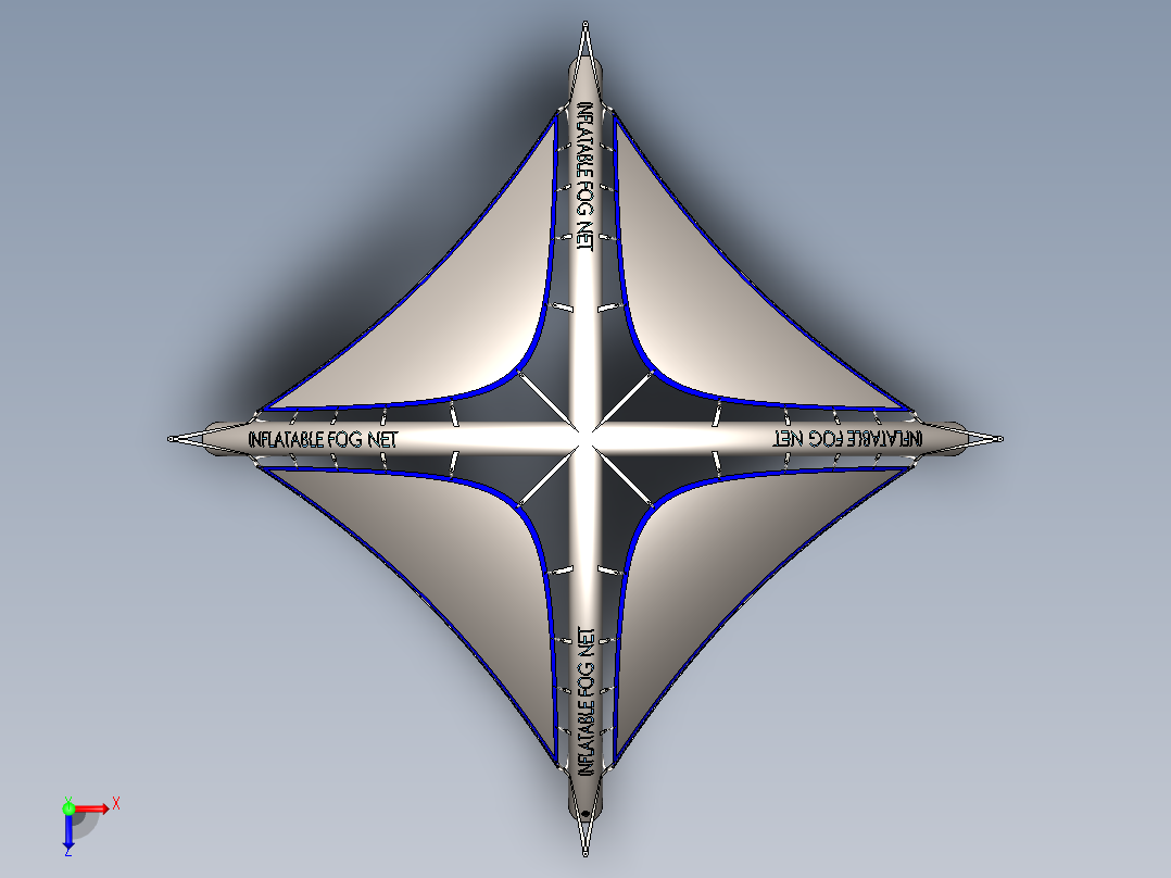 充气雾网俯视图