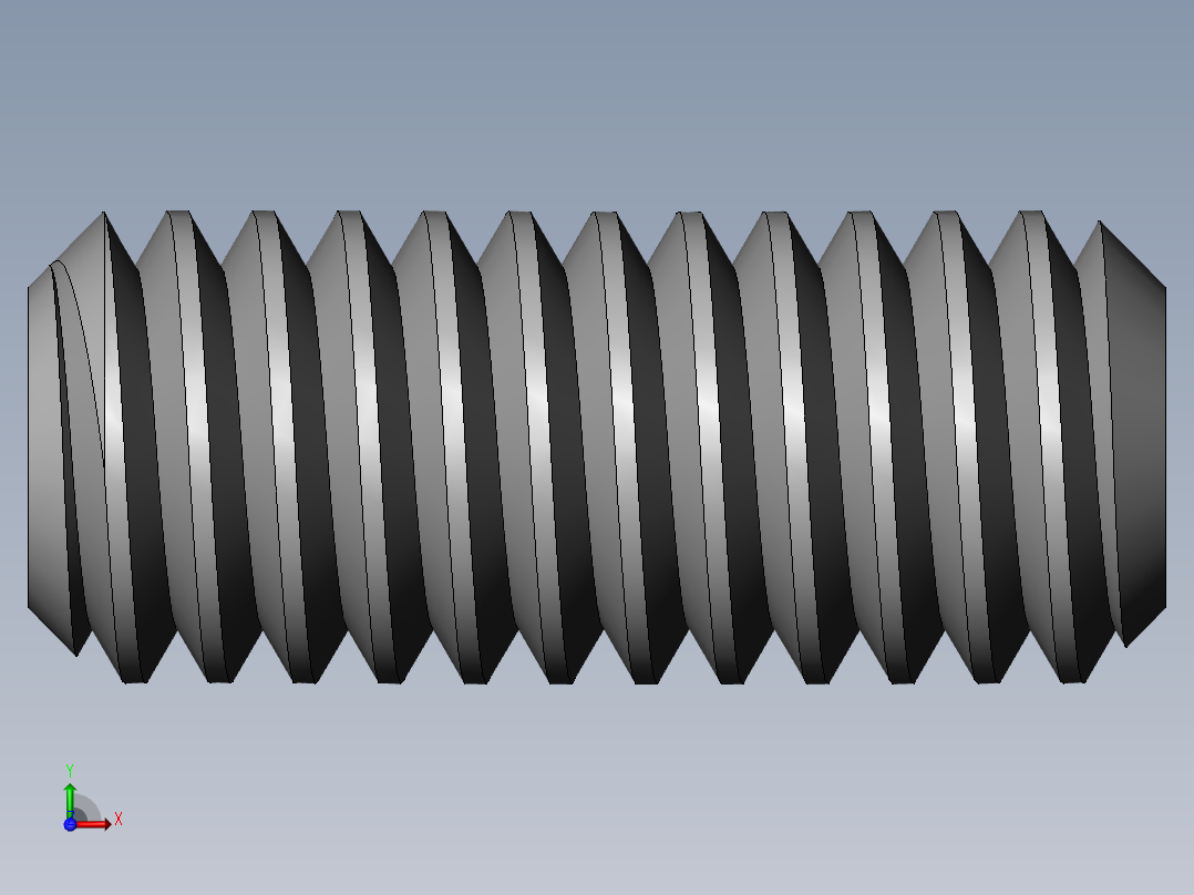 DIN 913-ISO 4026 固定螺钉-M2.5 L=6.SLDPRT前视图