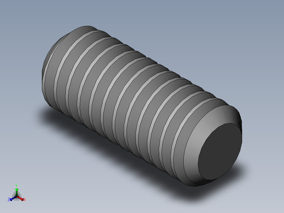 DIN 913-ISO 4026 固定螺钉-M2.5 L=6.SLDPRT正等轴测图