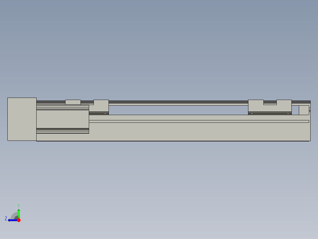 直线模组LHA6-S250-L-100W(16丝杆)设计图纸右视图