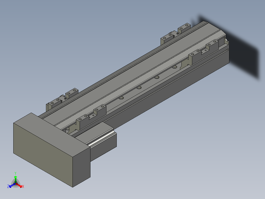 直线模组LHA6-S250-L-100W(16丝杆)设计图纸正等轴测图
