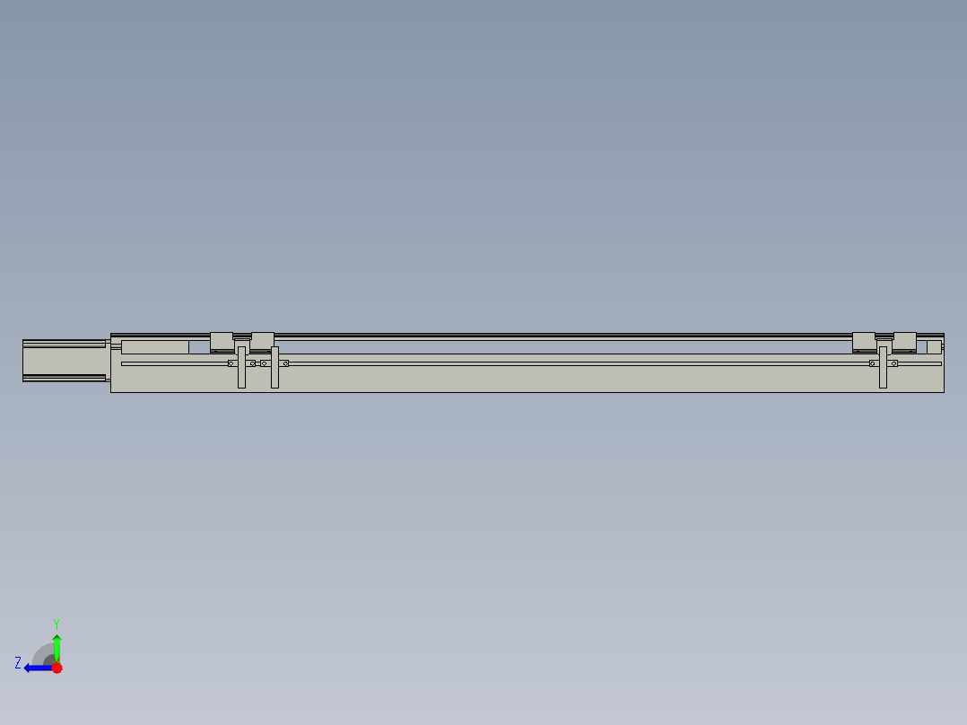 直线模组LHA6-S600-M-100W(16丝杆)设计图纸右视图