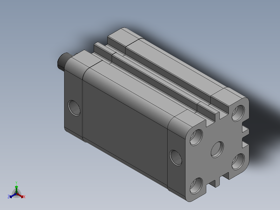 气缸ACE32X50SB正等轴测图