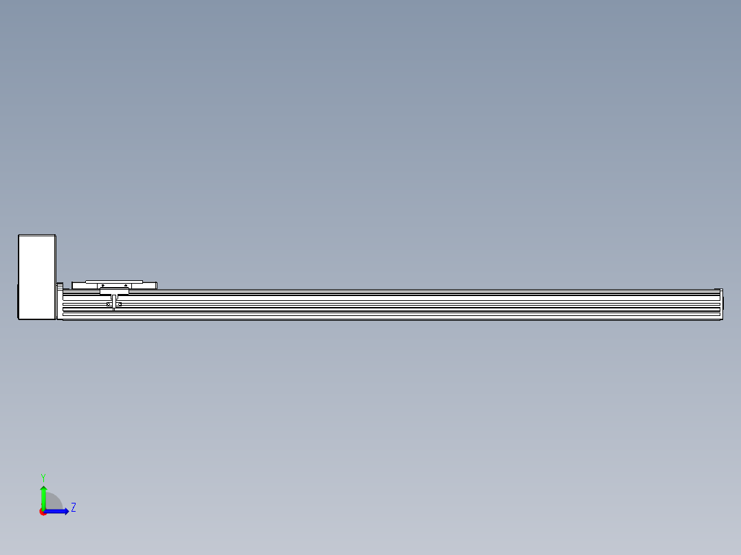 同步带全封闭直线模组TPA-HCB-110D-90-L950-RU-Y-P40-N3左视图