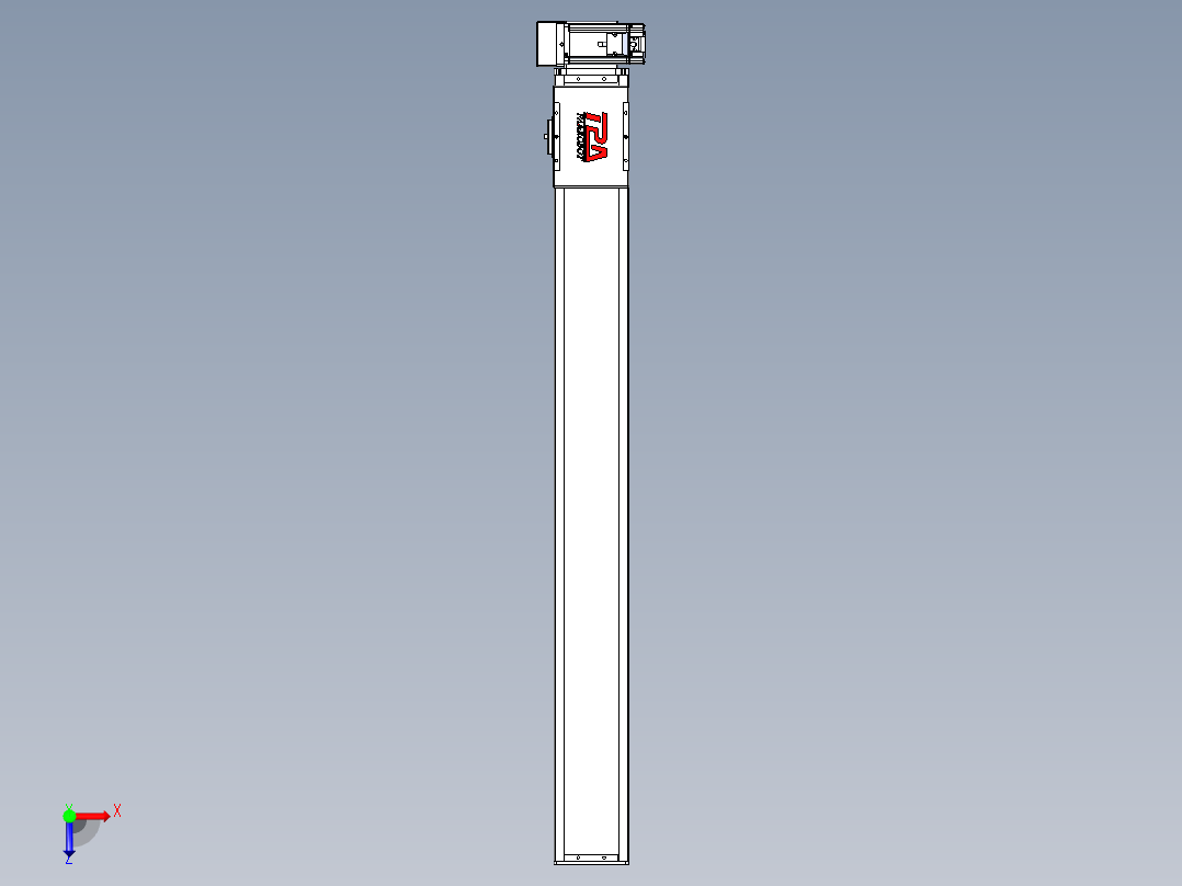 同步带全封闭直线模组TPA-HCB-110D-90-L950-RU-Y-P40-N3俯视图