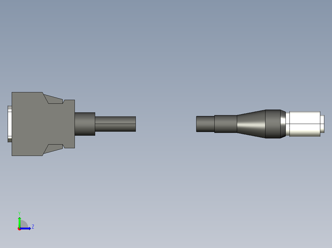 基恩士CA-CH3_5_10_R_kc图纸模型左视图