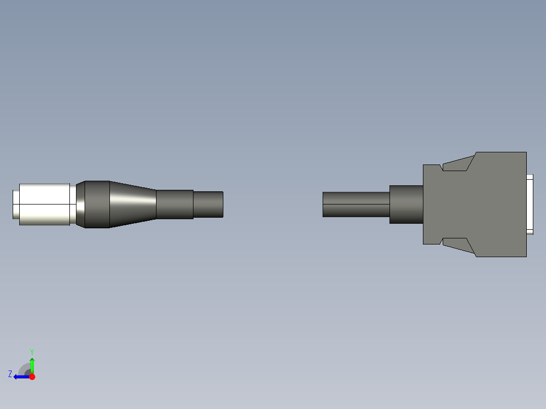 基恩士CA-CH3_5_10_R_kc图纸模型右视图