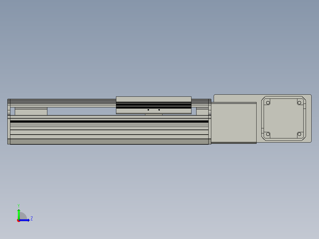 直线模组LHB17-L40-S100-BR设计图纸左视图