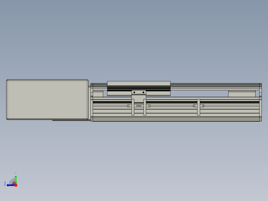 直线模组LHB17-L40-S100-BR设计图纸右视图