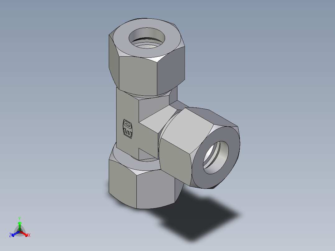 卡套式工业通用硬管接头EO_Standpipe_run_tee_EVL16SCF