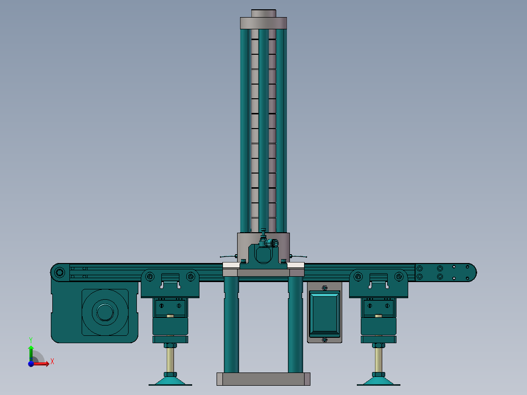 堆叠送料机构前视图