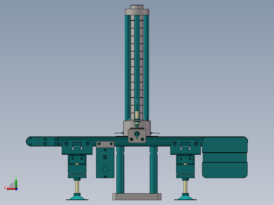 堆叠送料机构后视图