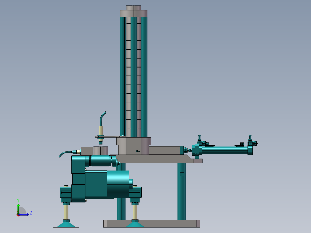 堆叠送料机构左视图