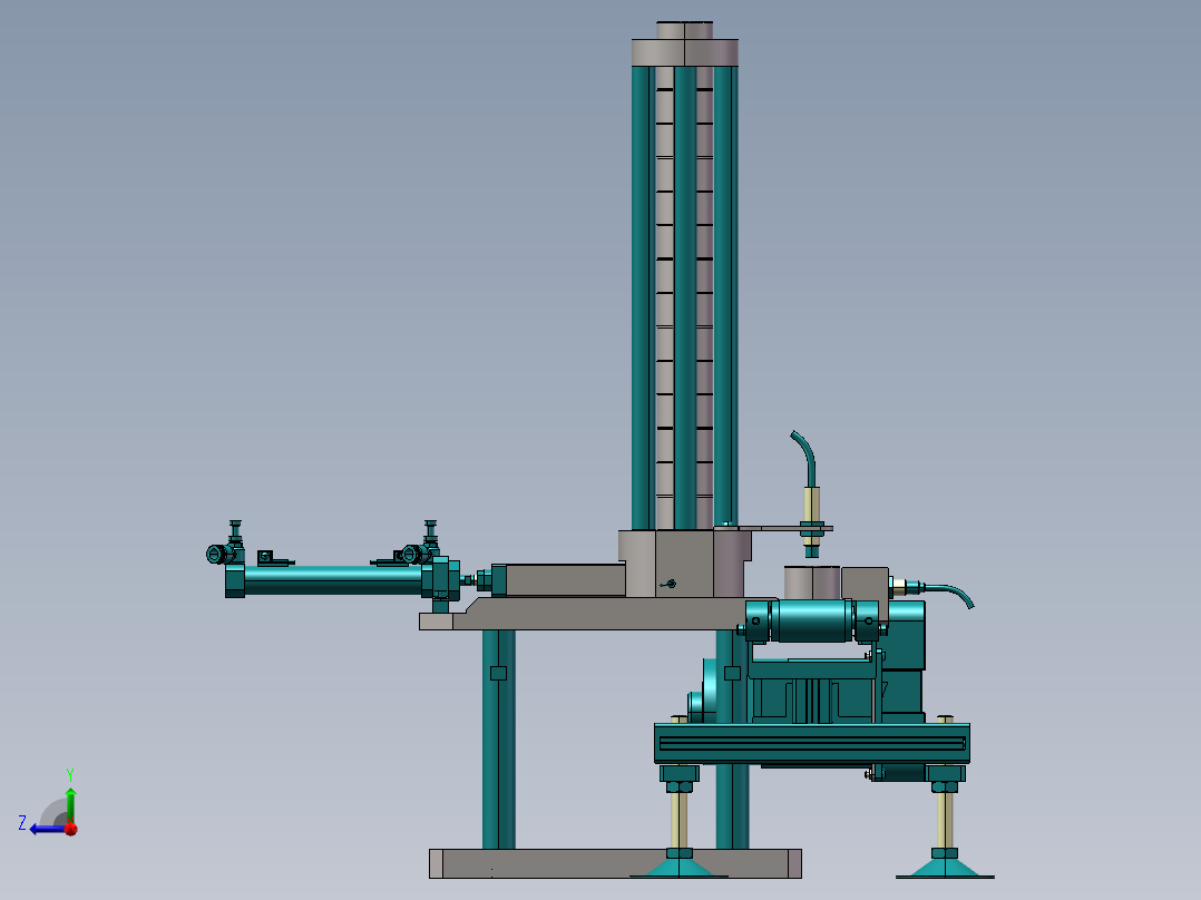 堆叠送料机构右视图