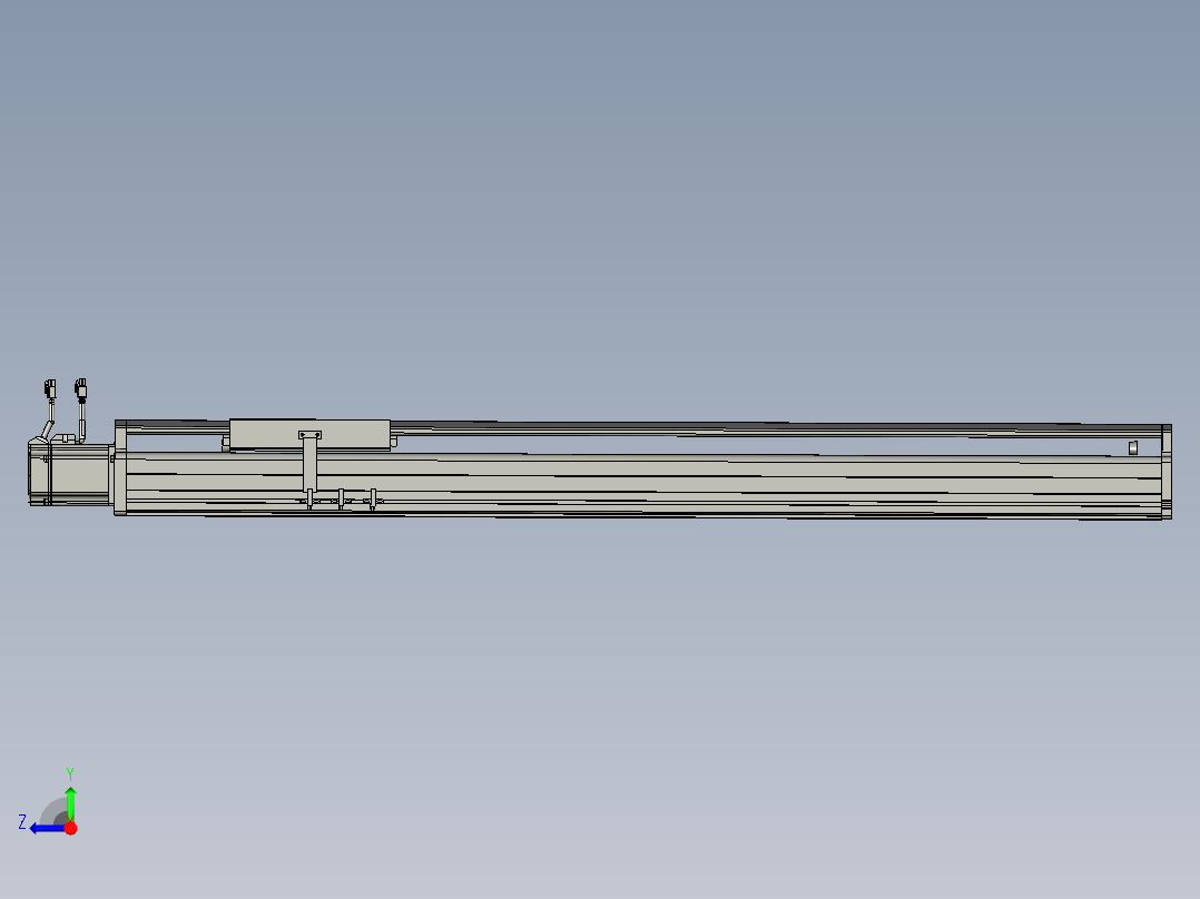 东锦丝杆传动-直线滑台模组DH210-C-L10-S950-BC-P750W-C3右视图