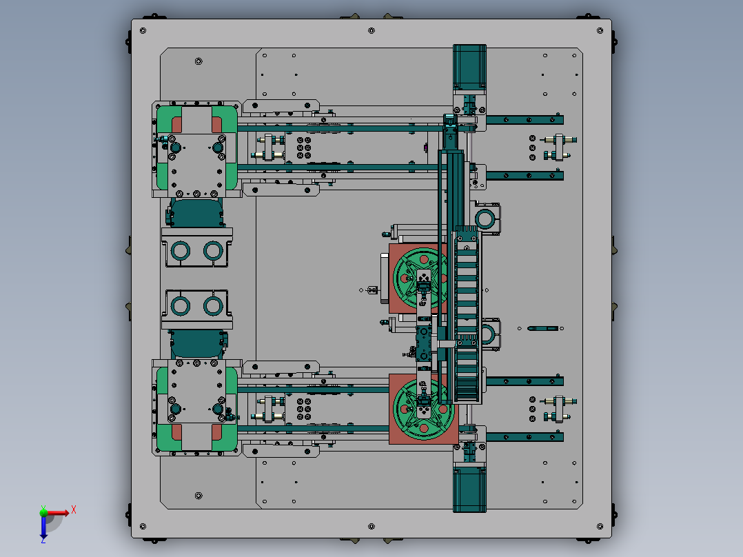 薄片上料插片设备sw18俯视图