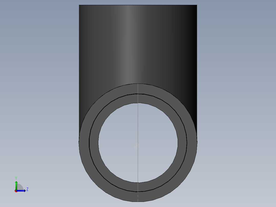 PVC管件-2x1.5in R-Tee前视图