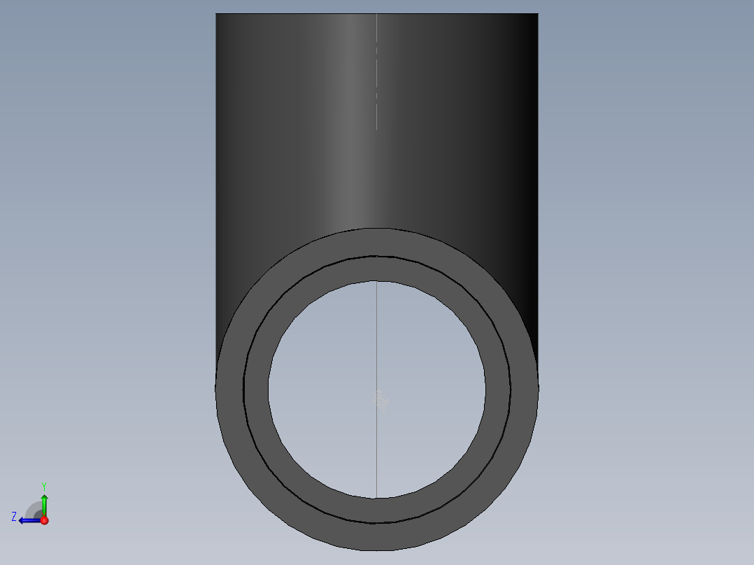 PVC管件-2x1.5in R-Tee后视图