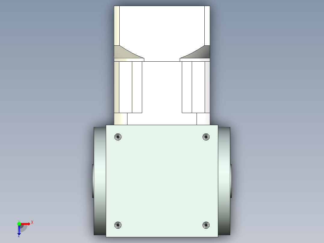 换向器32PW140双孔 PLX120-L1 22-110-145-M8.stp俯视图