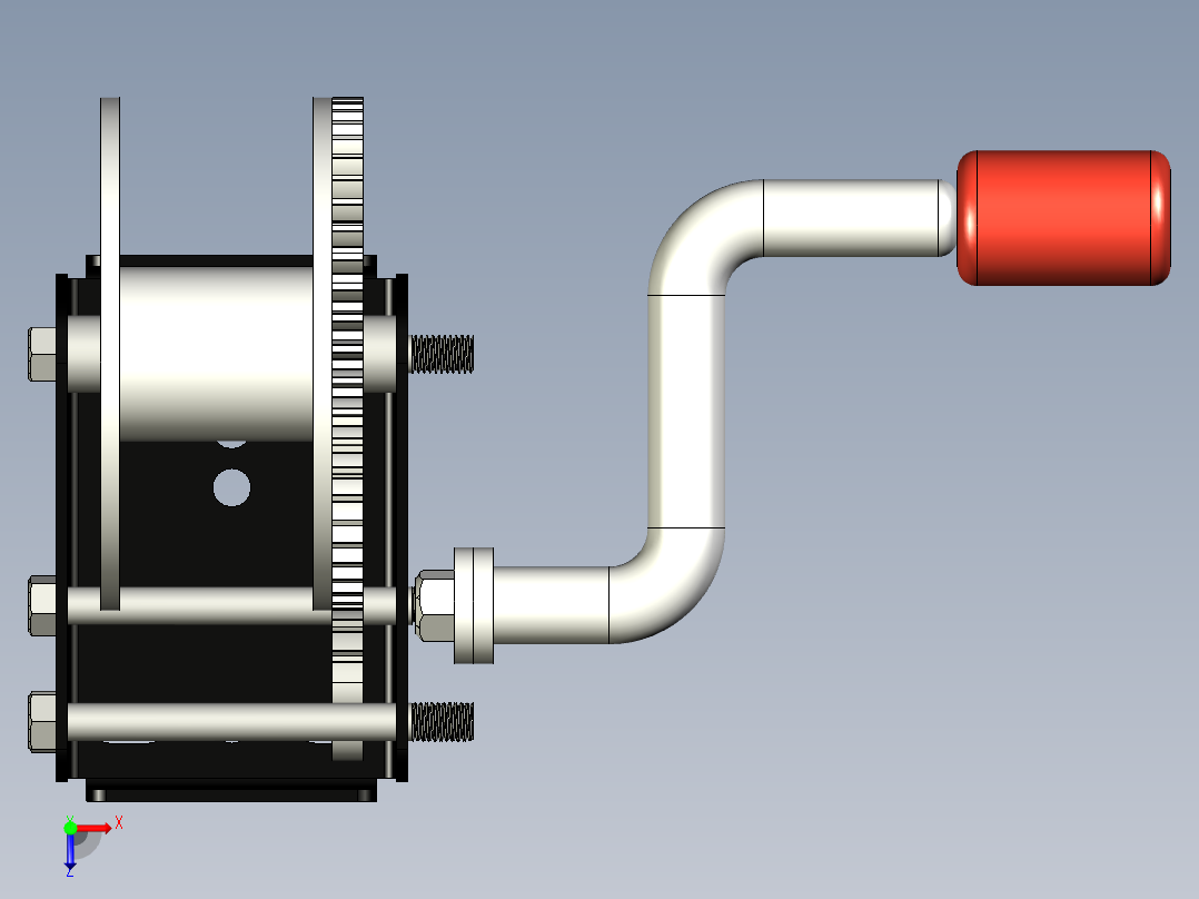 手动卷扬机--stl stp俯视图