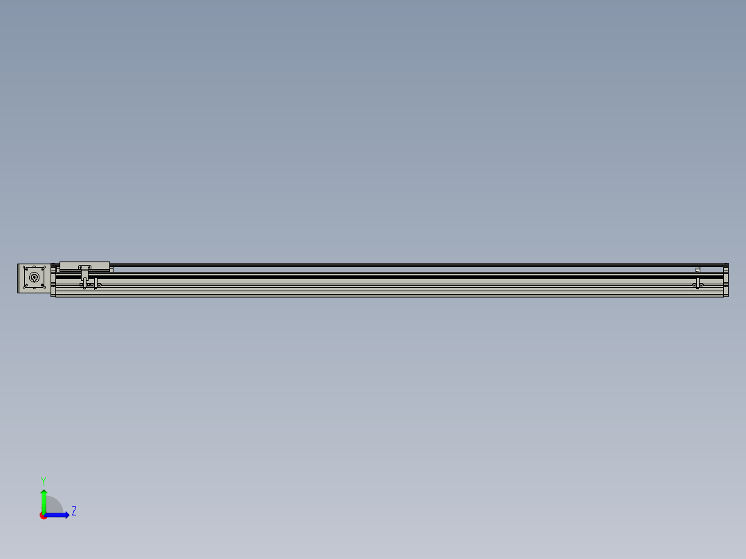 东锦同步带传动-直线滑台模组DH120B-L125-S1400-BL-P400W-C3左视图