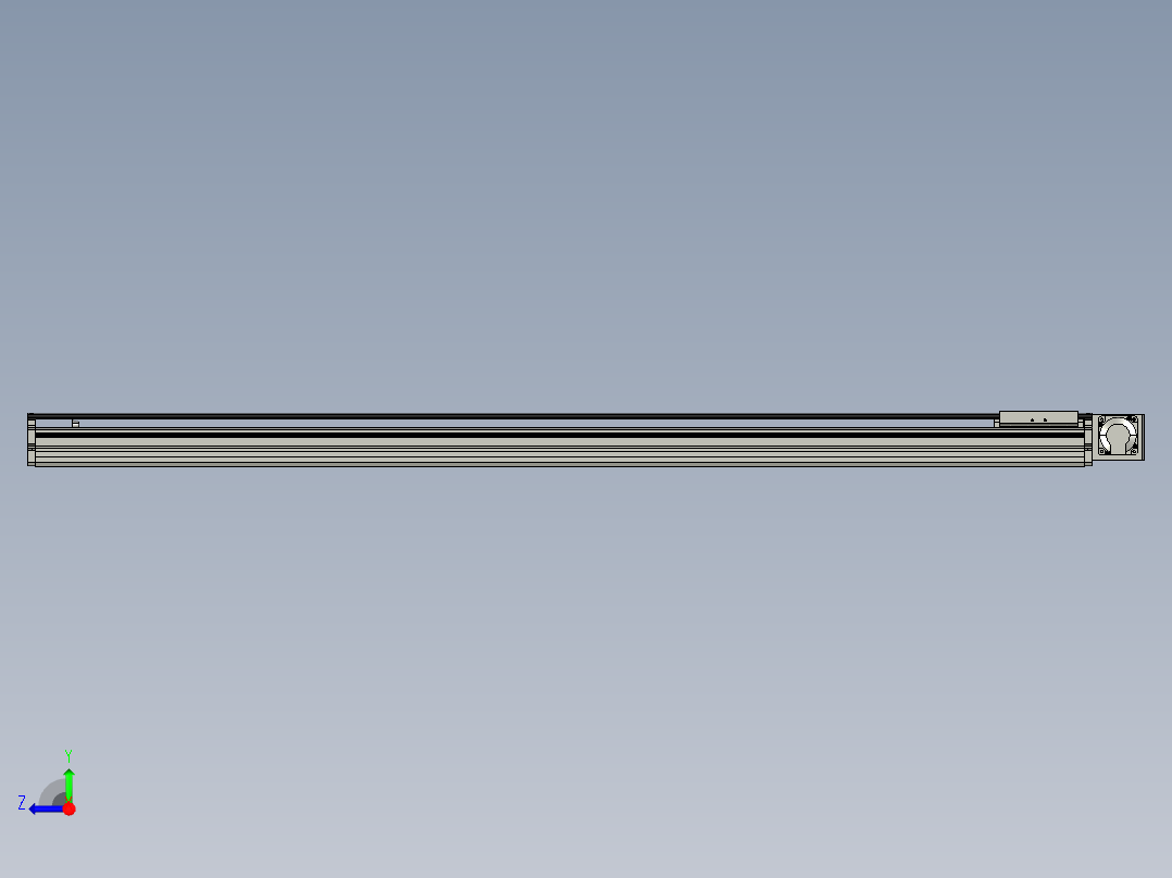 东锦同步带传动-直线滑台模组DH120B-L125-S1400-BL-P400W-C3右视图
