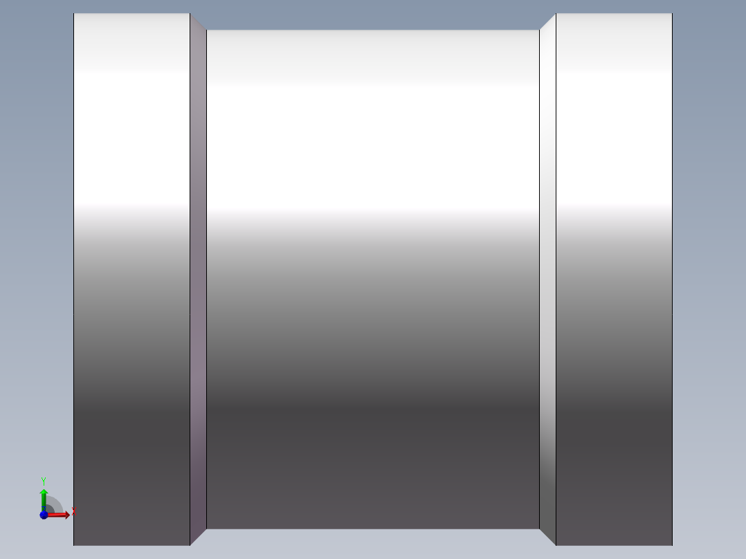 管箍-等径有边 DN20前视图