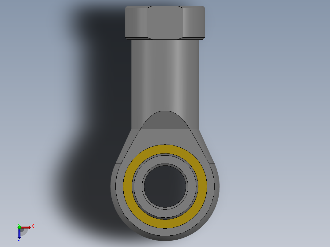 鱼眼接头F-M10X125U俯视图