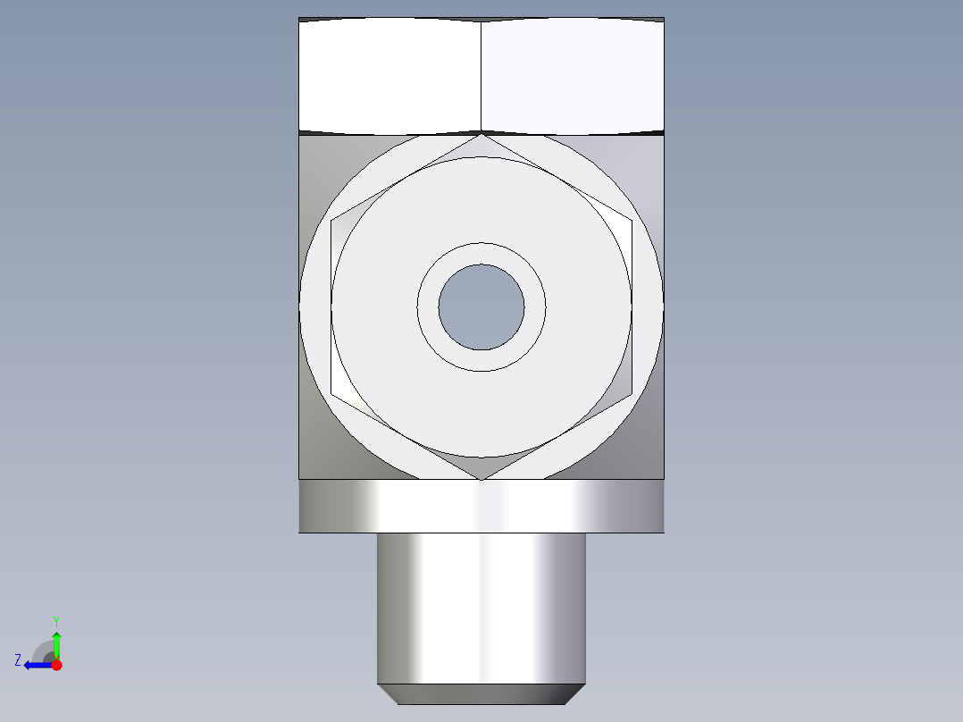 卡套式工业通用硬管接头EO_High_pressure_banjo_tee_TH06ZLRKD71右视图