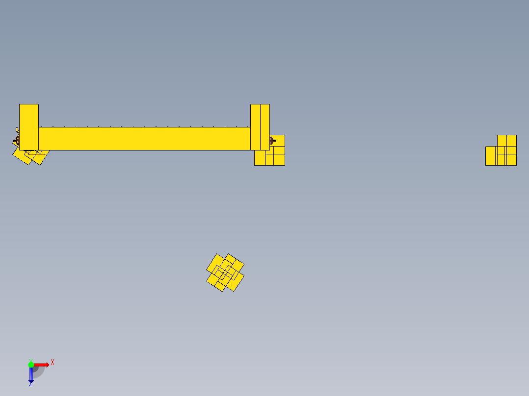 扫雪机器俯视图