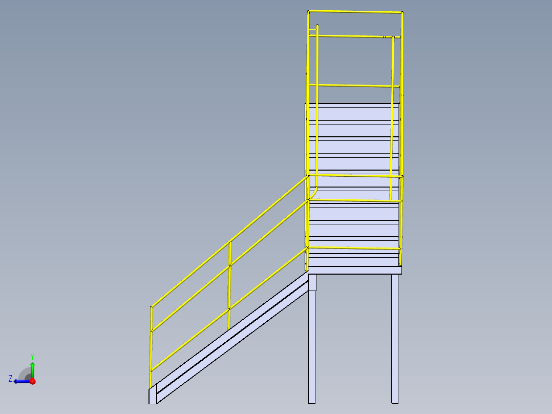 ESCADA钣金楼梯右视图