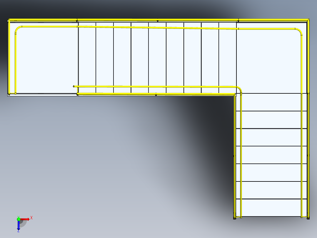 ESCADA钣金楼梯俯视图