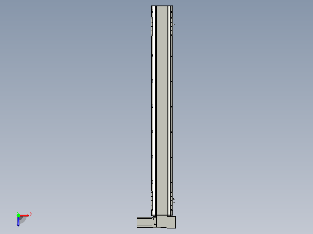 直线模组LHB17-L40-S1350-RD设计图纸俯视图