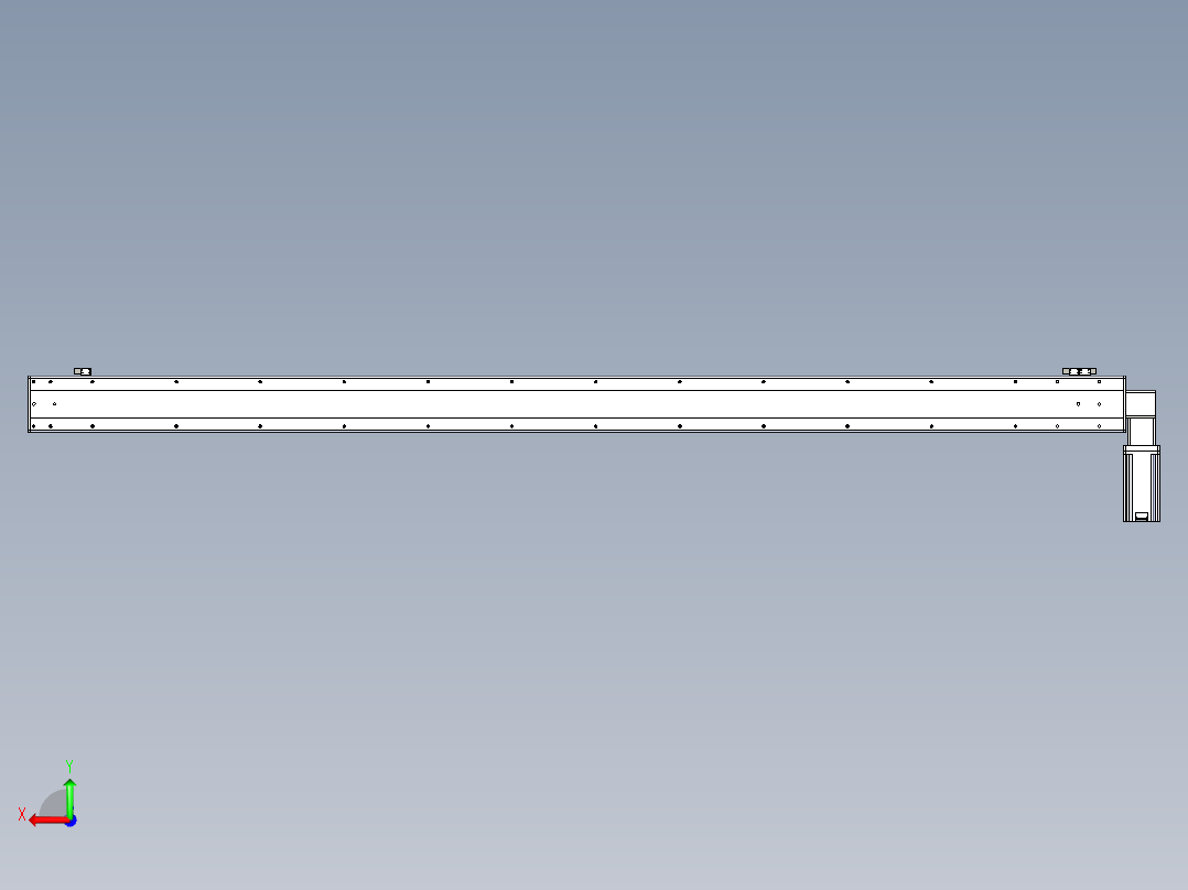 同步带滑台-半封闭B13-L90-S2350-L-Z86-D3后视图