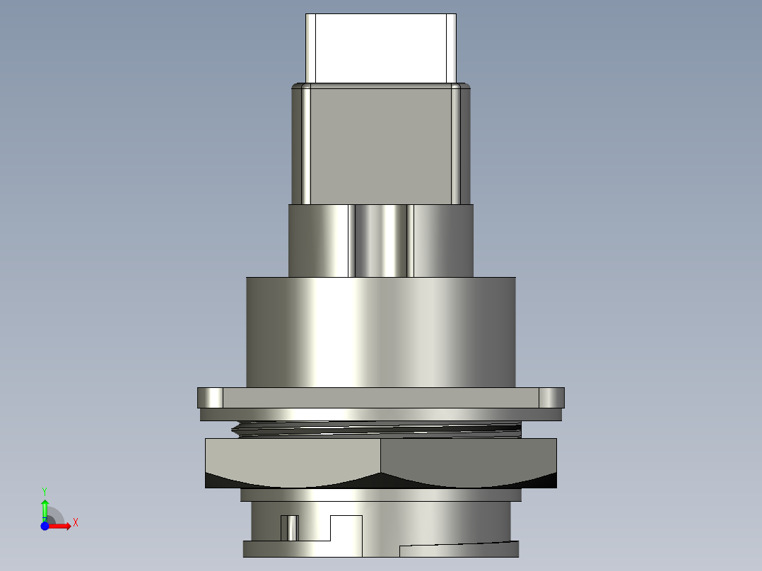 HDMI 面板连接器hdmi-panel-connector-dcp-hdmib-f-STP X_T前视图
