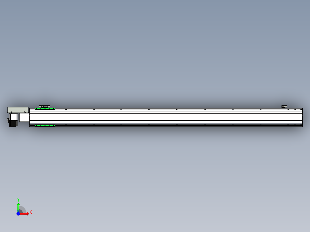 同步带滑台-半封闭B13H-L45-S1700xx-R-P40-D3前视图