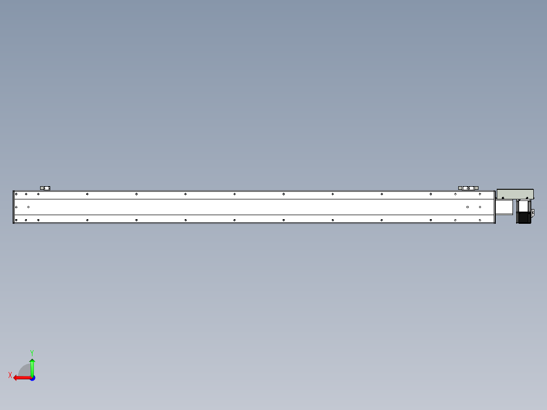 同步带滑台-半封闭B13H-L45-S1700xx-R-P40-D3后视图