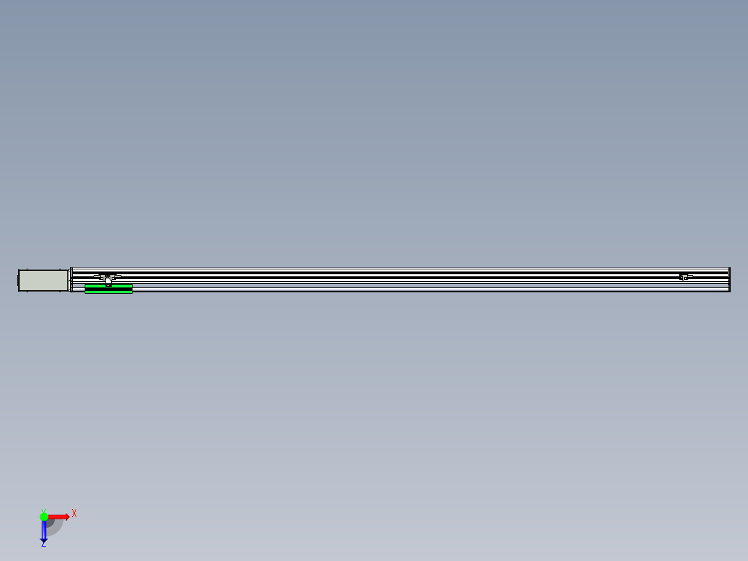 同步带滑台-半封闭B13H-L45-S1700xx-R-P40-D3俯视图