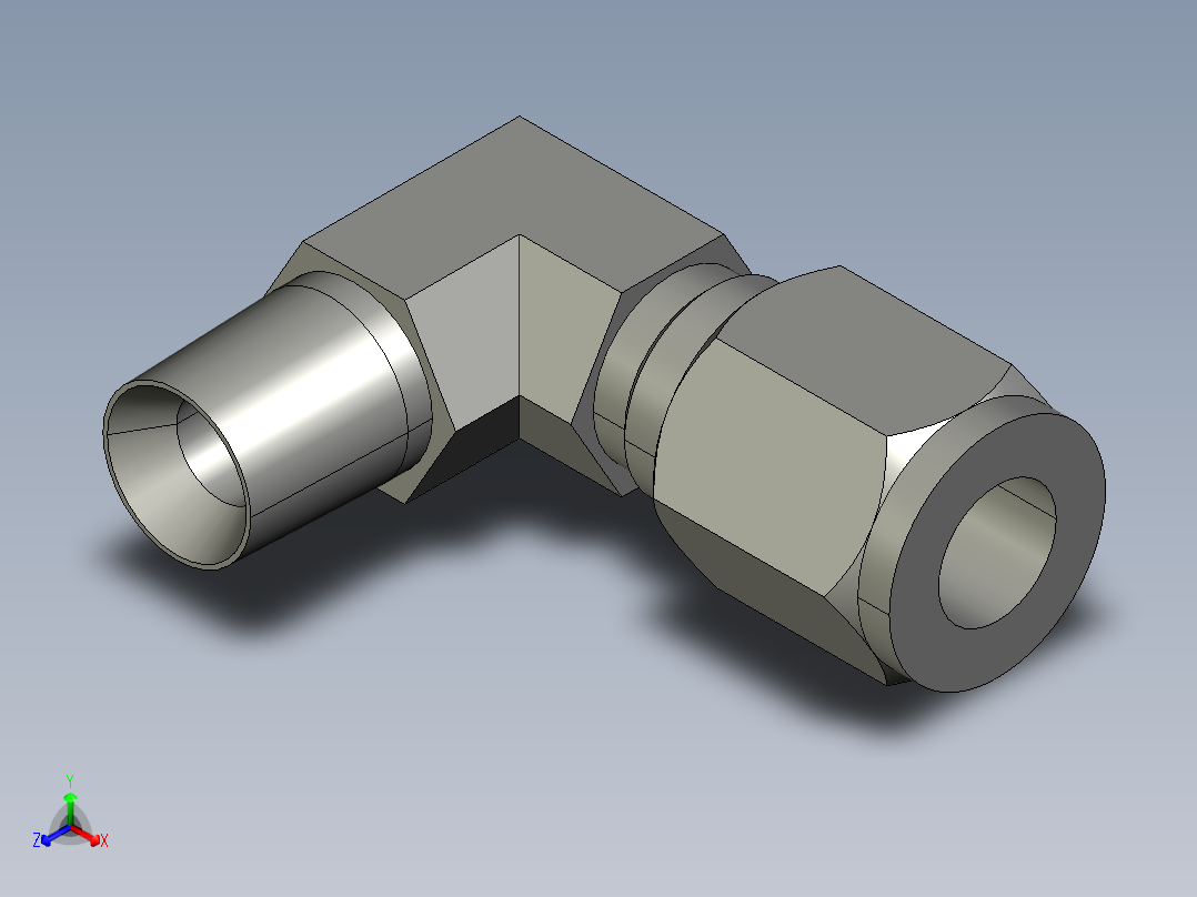 卡套式工业通用硬管接头6_cbu-s正等轴测图
