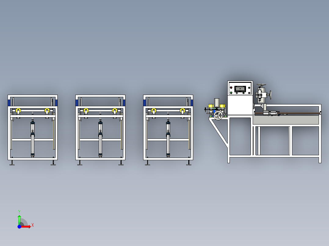 管材激光下料机step前视图