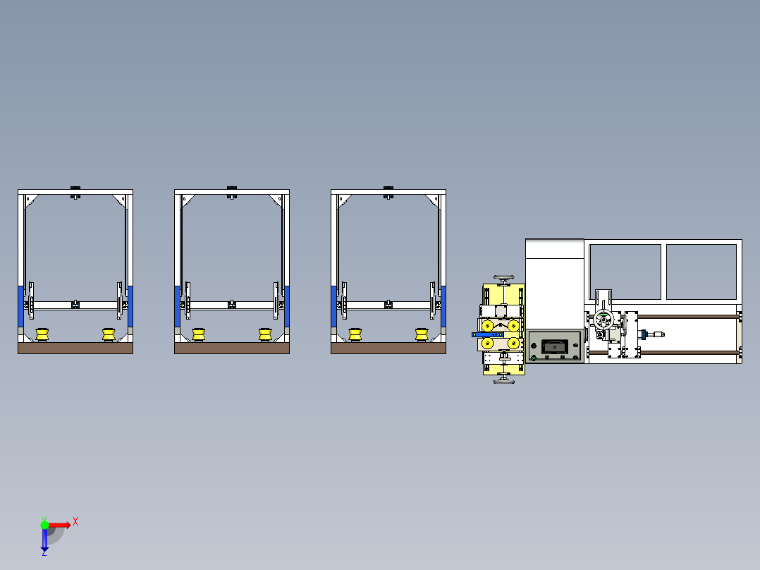 管材激光下料机step俯视图