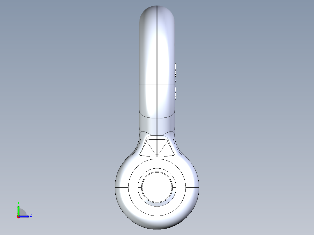 紧固件-IGES 0.6250 D-Ring Shackle左视图