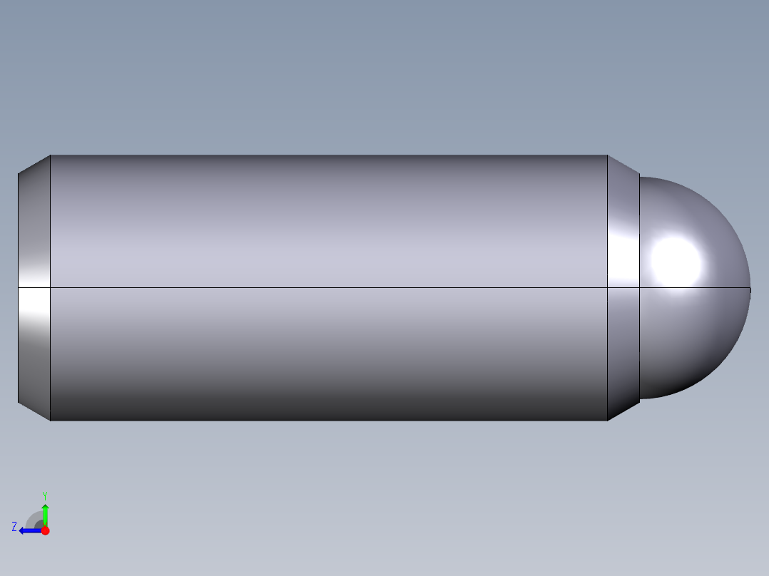 定位柱(重荷重)(不銹鋼)(英吋) 2B03-3D多系列多零件图纸模型右视图