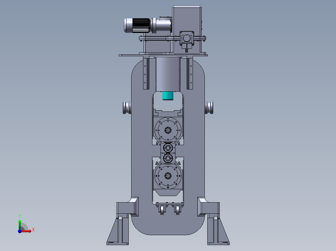 650VC四辊轧机sw三维模型含参数可编辑前视图